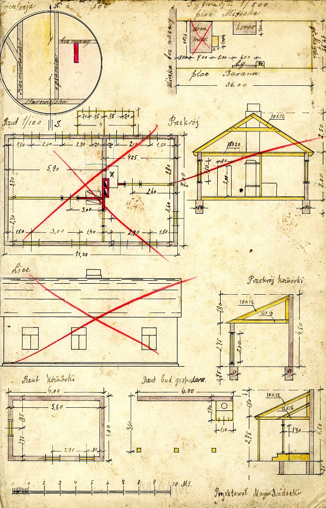 KKE 4588-3.jpg - Fot. Projekt domu Marjana Rudeckiego w Siedlacach, Siedlce – ul. Próżna 22, 30 X 1929 r.